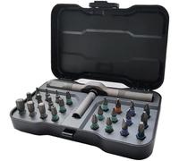 Screwdriver Sets 24 in 1 Precision Screwdriver Bit Set Small Screwdriver Set Duka Tools Ratchet Screwdriver Repair Tool Kit with Detachable Handle for Eyeglass Watch Computer Electronics