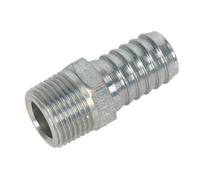 Screwed Tailpiece Male 3/8"BSPT - 1/2" Hose Pack of 5 - Sealey AC42 New