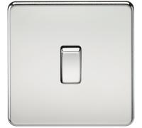 SCREWLESS 10A 1G 2 WAY SWITCH - POLISHED CHROME