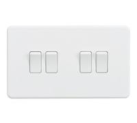 Screwless 10A 4G 2-Way Switch - Matt White