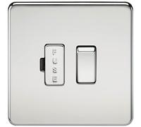SCREWLESS 13A SWITCHED FUSED SPUR UNIT - POLISHED CHROME