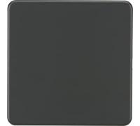 Screwless 1G Blanking Plate - Anthracite