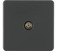 Screwless 1G TV Outlet (Non-Isolated) - Anthracite