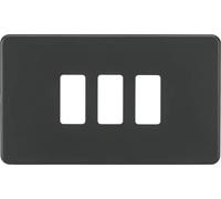 Screwless 3G Grid faceplate - Anthracite
