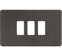 Screwless 3G Grid faceplate - Smoked Bronze