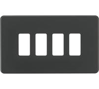 Screwless 4G Grid faceplate - Anthracite