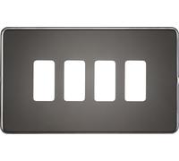 Screwless 4G Grid faceplate - Black Nickel