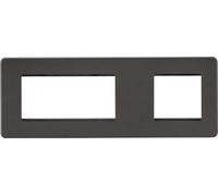Screwless 6G Modular Faceplate (2G + 4G) - Smoked Bronze