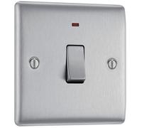 Screwless Flatplate Black Nickel Unswitched 13A Fused Connection Unit FBN54-01