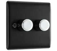 Screwless Flatplate Brushed Steel 45A Rectangular Cooker Control Unit With Power Indicator FBS72-01