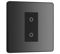 BG FPC74 Flatplate Screwless 45A DP Single Plate + Neon - Polished Chrome