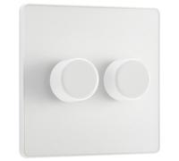 BG Electrical Screwless Flatplate Double Switched Fast Charging Power Socket with Two USB Charging Ports
