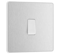 Screwless Flatplate Polished Chrome Quadruple Intelligent Led Dimmer Switch 2-Way Push On/Off FPC84-01