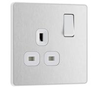 BG Screwless Flatplate Polished Chrome Single Master Telephone Socket - FPCBTM1