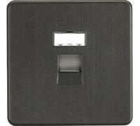 Knightsbridge SFRJ45SB Screwless RJ45 Network Outlet - Smoked Bronze