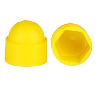 Screws Bolt Covers Caps,50pcs Round Bolt end caps Assortment kit Dome Screws caps Rubber Protective Covers nut Screw(Yellow,M6x10x14)