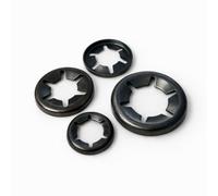 Screws City 2.5mm - Pack Of 100 - An 82 - Starlock Washers For Shaft Retaining Push On Clips Phosphated Spring Steel - F02B