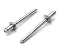 Screws City 3.2mm X 8mm - Pack Of 100 - An 380 - Stainless Steel A4 / A4 Marine Grade Blind Pop Rivet Dome Head - A10E