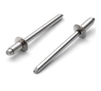 Screws City 3.2mm X 8mm - Pack Of 100 - Iso 15983 - Stainless Steel Blind Pop Rivet Dome Head A2/a2 - B08D