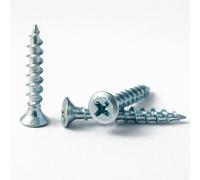 Screws City 4mm X 25mm - Pack Of 50 - An 210 - Self-Tapping Flat Countersunk Window Screws Zinc-Plated Carbon Steel - E13E/2