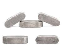 Screws City 4mm x 4mm x 18mm Parallel Keys Round Ends Drive Shaft Steel Type A DIN 6885 Type A Feather Key Plain Steel (Pack of 2) F07ABC