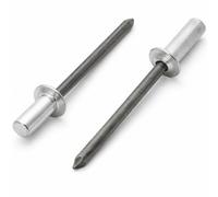 Screws City 4mm X 9.5mm - Pack Of 100 - Iso 15973 - Aluminum-Steel Sealed Blind Pop Rivets Dome Head - B08C