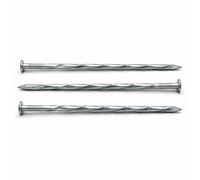 Screws City 5mm X 150mm - Pack Of 100 - Extra Strong Hardened Zinc Plated Square Twisted Nails For Construction & Woodwork - N15A
