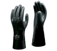 Screws City Black Oil Resistant Work Gloves Showa 660 ESD Protects Against: CHEMICALS, OIL, STATIC (Size 9)