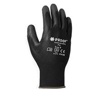 Screws City Black Work Protective PU Coated Safety Work Gloves for Builders Gardening Construction Diy Size: XL / 10 (Pack of 10)
