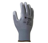 Screws City Grey Work Protective PU Coated Safety Work Gloves for Builders Gardening Construction Diy Size: S / 7 (Pack of 10)