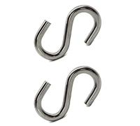 Screws City M10 (10mm x 100mm) A2 Stainless Steel S-Hooks Heavy Duty Hangers Swing S Hooks AN103 (Pack of 2) H08B