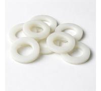 Screws City M24 - Pack Of 50 - Din 34815 - Pa6 White Plastic Nylon Flat Washers Form-A - H09C