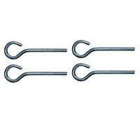 Screws City M8 x 120mm Open Hook with Metric Thread Threaded Hook Bolts Steel Hook Bolt Hanging Item (Pack of 4) E12D