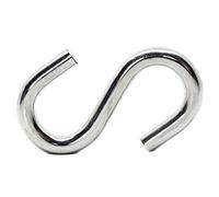 Screws City S Hooks Heavy Duty Zinc Steel Hanger Sizes 25mm - 75mm an 103 Up to 300kg (10, 5mm x 45mm (max 80kg)) H08C/2