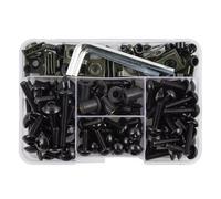 Screws Fairing Bolt Kit Compatible With NC750X For ADV 350 For Fz8 Dio AF18 AF27 190pcs Motorcycle Complete Fairing Bolts Screw(Black)