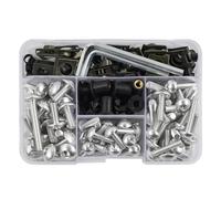 Screws Fairing Bolt Kit Compatible With NC750X For ADV For 350 For Fz8 Dio AF18 AF27 190pcs Motorcycle Complete Fairing Bolts Screw(Silver)
