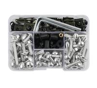 Screws Kit Motorcycle Fairing Bolt For SUZUKI GSXR 600 750 1000 K1 K2 K3 K4 K5 K6 K7 K8 K9 K10 190PCS Screws Fasteners Bodywork Clips Fairing Bolt Kit(Silver)
