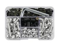 Screws Kit Motorcycle Fairing Bolt For SUZUKI GSXR 600 750 1000 K1 K2 K3 K4 K5 K6 K7 K8 K9 K10 Screws Fasteners Bodywork Clips Windscreen Bolt(Silver)