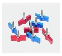 Screws,Thumb Lever Screw 5pcs Thread T-Shaped Handle Wing Nut Knob(Red,M5*30 mm)