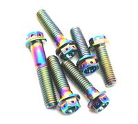 Screws, Ti Outer Hexagon Hollow Flange Head Bolt Fastener Titanium Bolts M6/M8* Screw