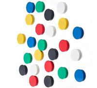Scribble 24 Pack Fridge Magnets, Whiteboard Magnets, Magnets for Whiteboards, Refrigerator Magnets, Colourful Round Magnets for Notice Board, Schools, Classrooms, Home, Office & Lockers.