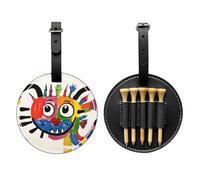 Scribble a Smiley face Black Golf tee Storage Bag - Easy to Carry Around and More efficient in Playing Golf