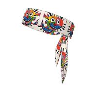 Scribble a smiley face Printed headband, adiustable headband, perfect for running, fitnessand other sports.