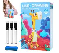 Scribble Cards Game - Reusable Pen Control Training Cards Writing Practice Learning Set, Smooth Rounded Handwriting Workbook Kit | Preschool Student Motor Skill Development Educational Activity Tool