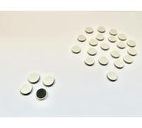 Scribble Colourful Round Refrigerator Magnets, 30mm Office Magnets (24 Pack), Perfect for Whiteboards, Lockers & Fridges (White)