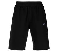Scribble Design Black Sweat Shorts Off-White Black M