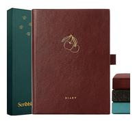Scribble & Dot 2026 A6 Diary A6 Week to View runs Jan'26-Dec'26 | Small Luxury with Tabs, Trackers, Notes & More for Busy Schedules (Cherry Mixed)