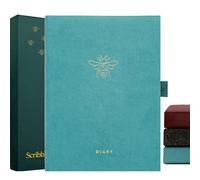 Scribble & Dot 2026 A6 Diary A6 Week to View runs Jan'26-Dec'26 | Small Luxury with Tabs, Trackers, Notes & More for Busy Schedules (Teal Mixed)