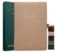 Scribble & Dot 2026 Diary Page a Day A5 Jan'26-Dec’26 | Dairy 2026 Day a Page + Monthly Overviews | Luxury Daily Diary for Busy Schedules (Mocha Mixed)