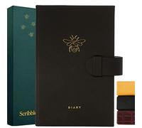 Scribble & Dot 2026 Slim Pocket Diary A6 Week to View Jan-Dec, Small Luxury Diary With Notes, Tear-off Shopping Lists & More for Busy Schedules (Bee Mixed)